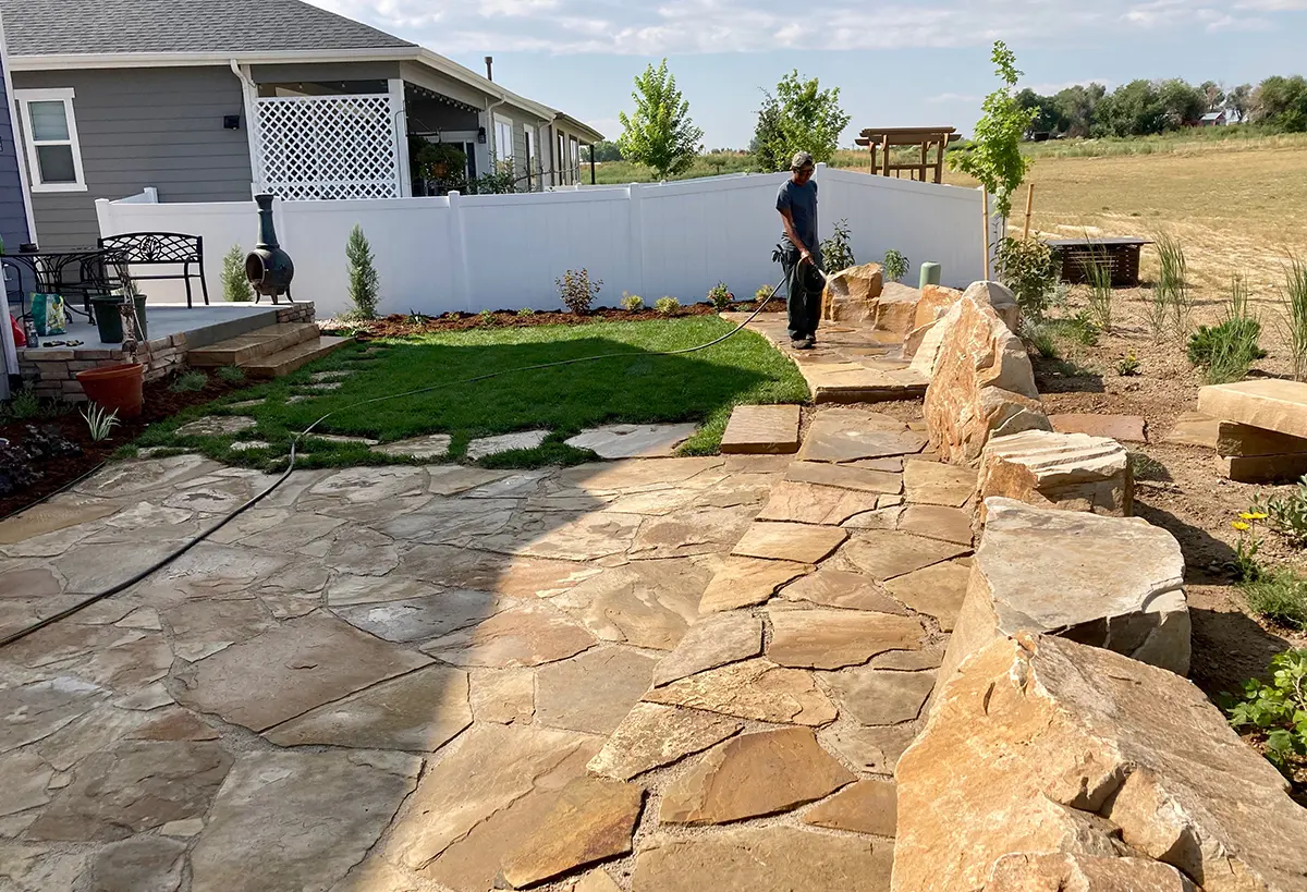 The Boxwood Drive Project in Windsor, Colorado benefits from Blue Spruce Horticulture’s xeriscape, modern architecture, and low maintenance garden.