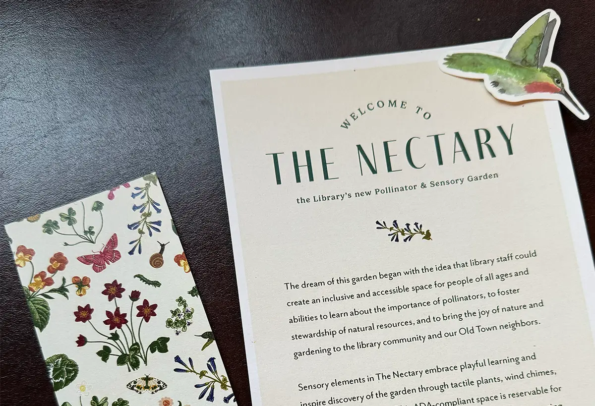 The Nectary stationary invites.