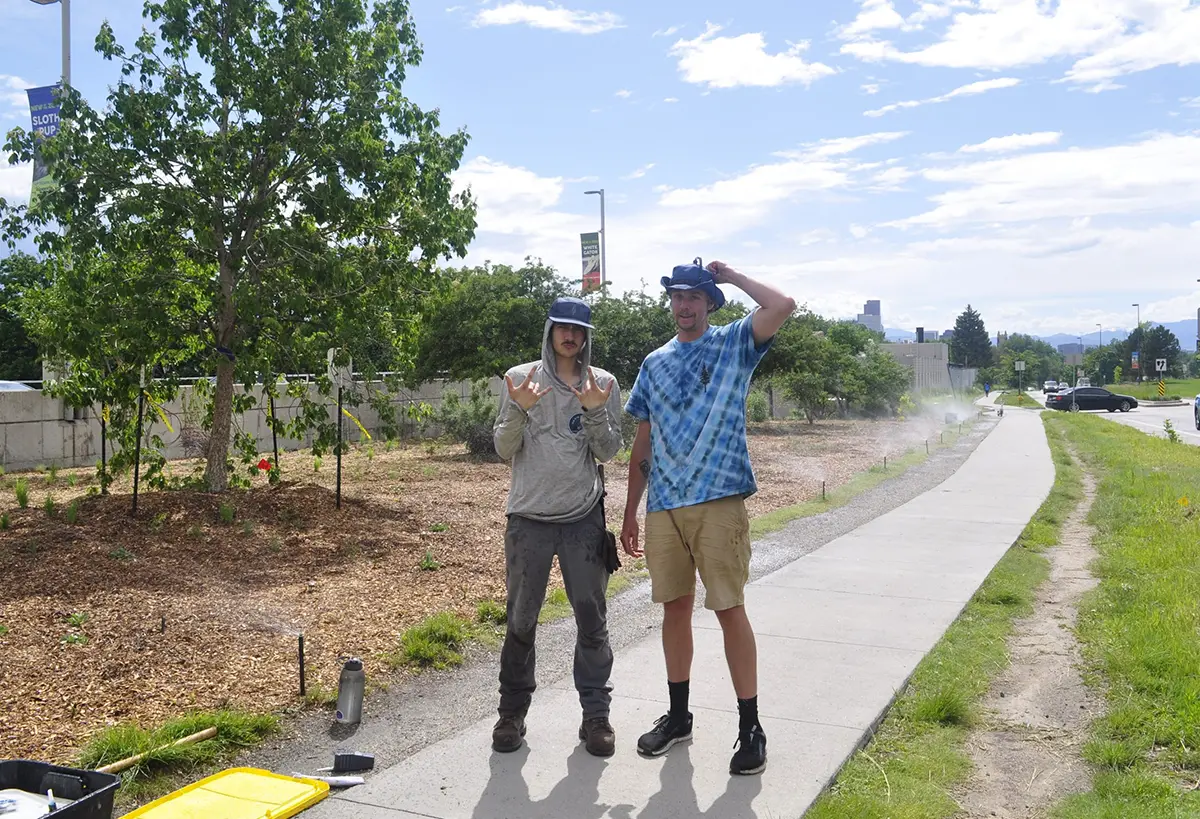 Team members at the Denver Zoo, where Blue Spruce Horticulture installed a meadow garden, an institutional renovation, and created pollinator and ecological gardens along with functional habitats.